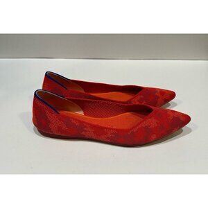 Rothy's The Point Botanicamo Red Camo Slip-On Flats Size 7.0